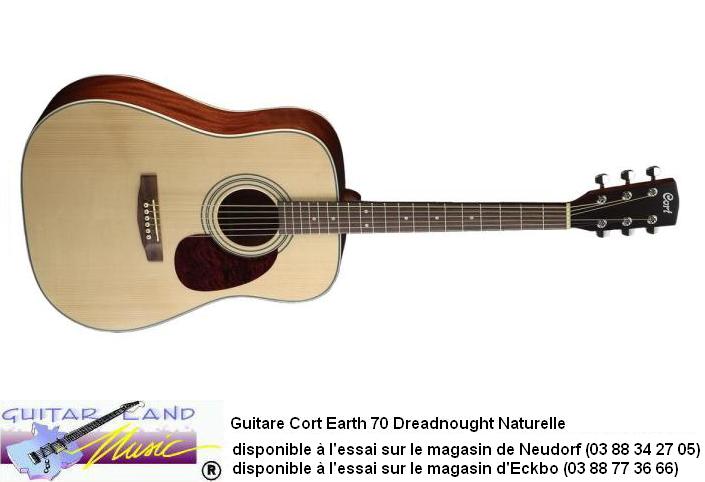 Guitare Cort Earth 70 Dreadnought Naturel